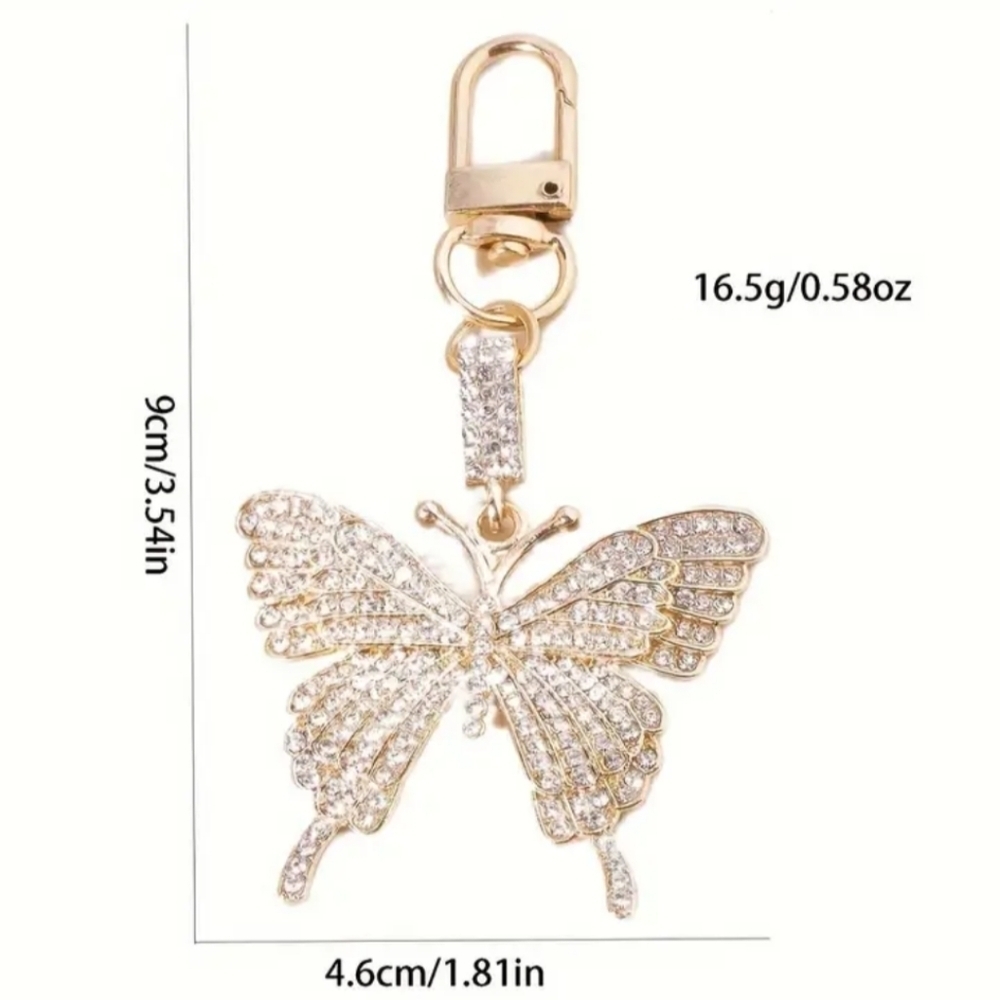 Sparkling Rhinestone Bag Accessory Keychain - Picture 4 of 4